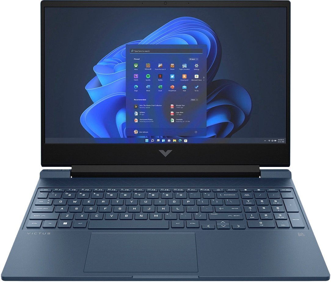 Laptop Gamer HP Victus Pantalla 15 1/2 Pulgadas Intel Core i7 con Memoria de 16 Gb ram y 512ssd Tarjeta Gráfica Rtx 4050 6gb Procesador Windows 11 Home Color Azul