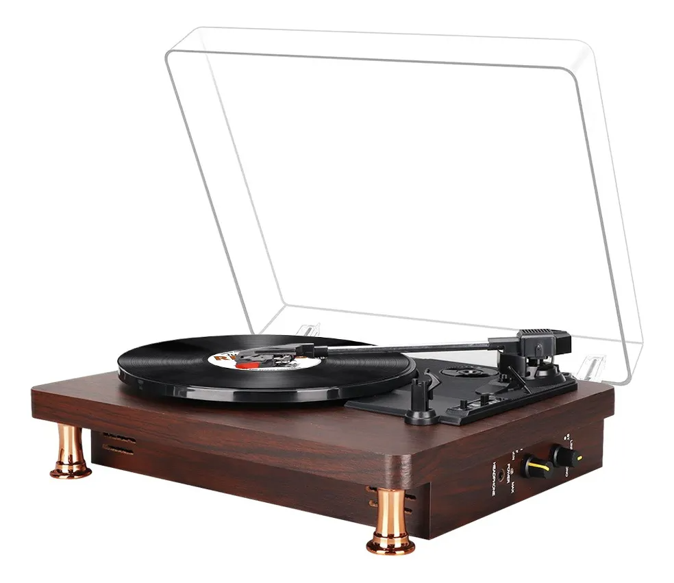Tocadiscos De Vinilo Discos Tornamesa Vintage Con Bluetooth
