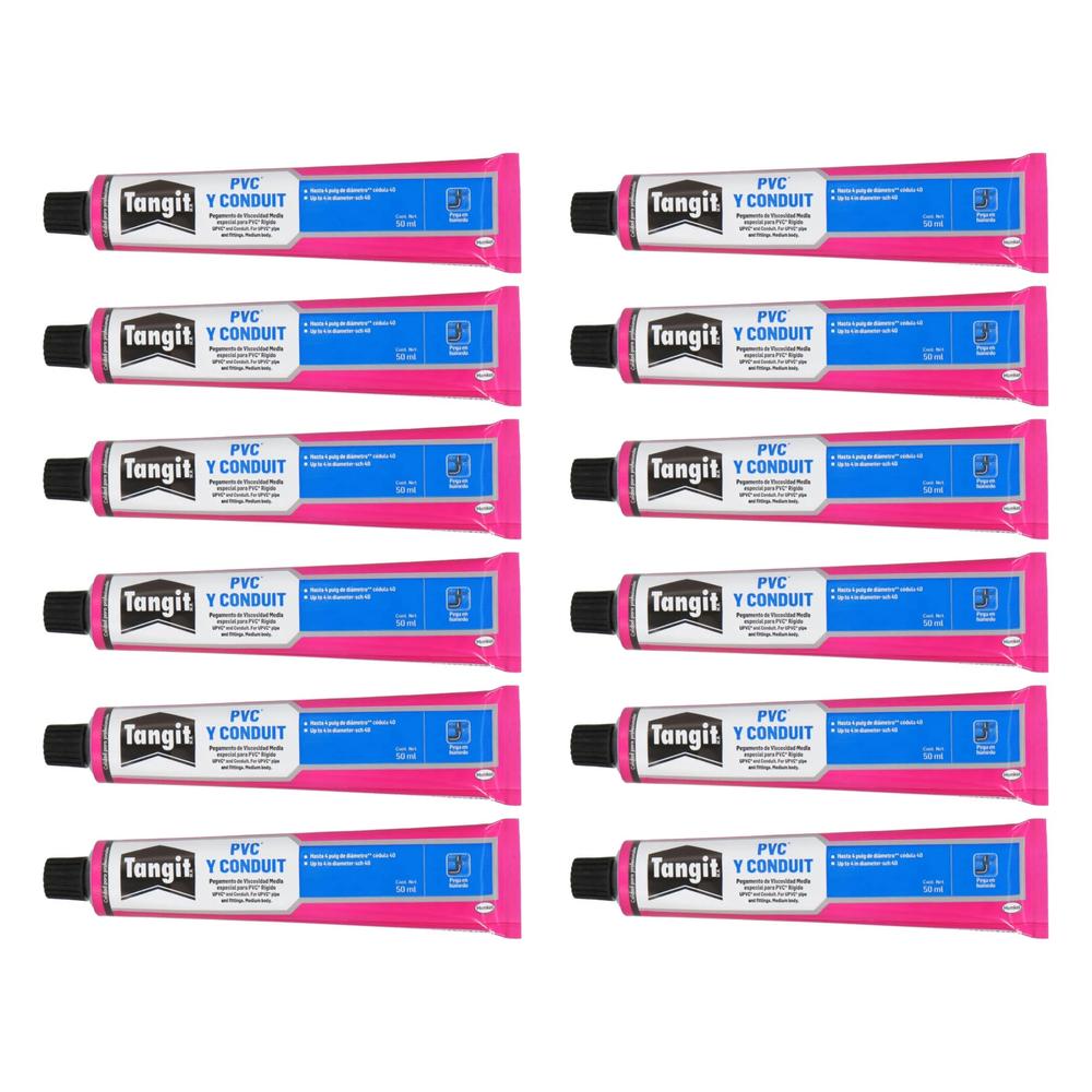 PACK 12 PEGAMENTO TANGIT PVC & CONDUIT AZUL 50ML HENKEL